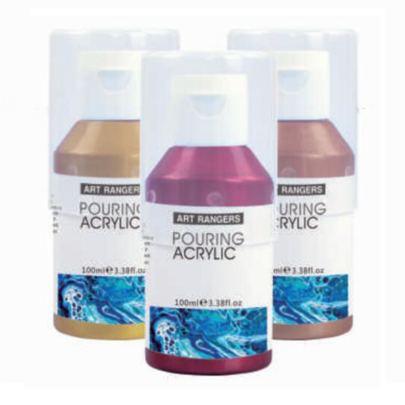 40 Colors 100ml Acrylic Pour Paint Supplies Kit