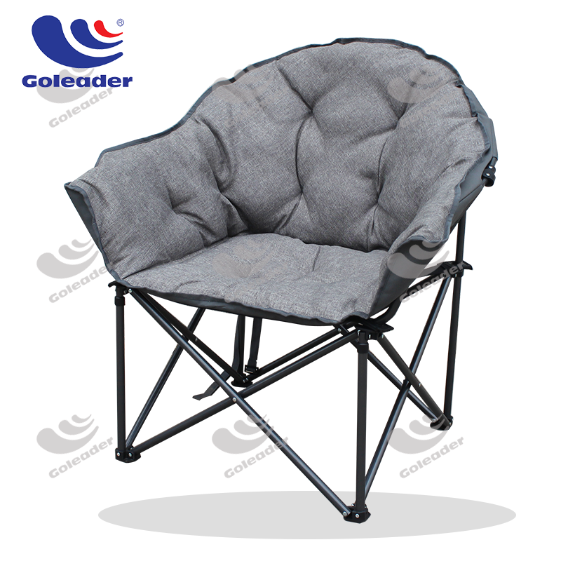 Padded Oversize Folding Chair Camping Chair Arm Chair With Cup Holder with Carry bag