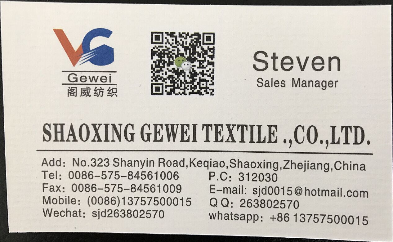 SHAOXING GEWEI TEXTILE CO., LTD