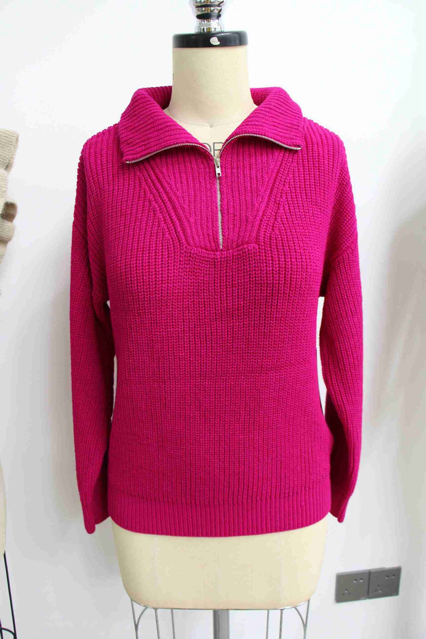 lady's long knit top sweater