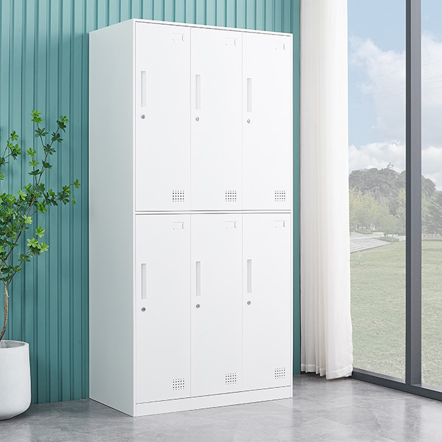 6door steel locker office staff locker gym storage locker hospital steel cupboard