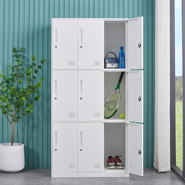 High quality 9 door steel locker staff wardrobe