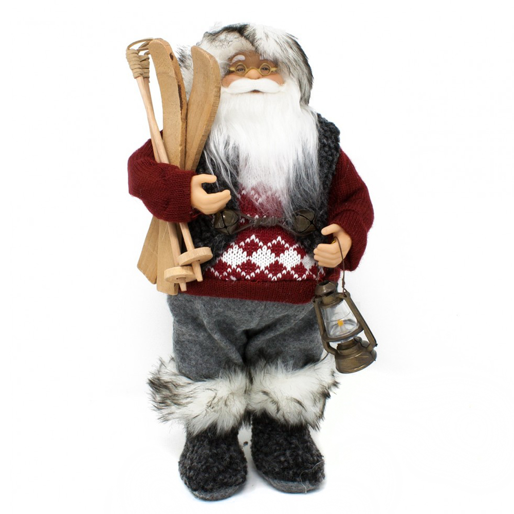 30 cm Christmas decoration santa claus doll gift bag skis oil lamp ornament xmas figure wholesale