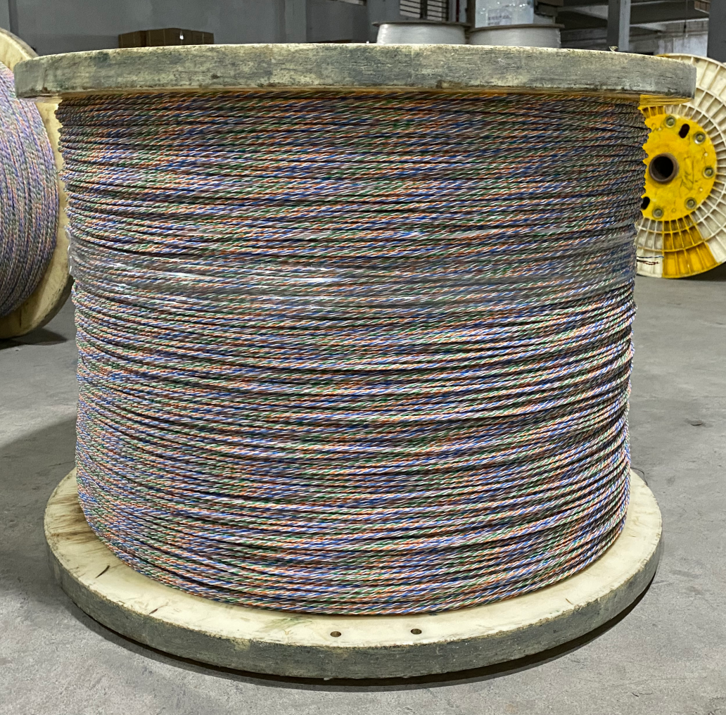 4pair 8core twisted semi-finished cat6 without jacket lan cable