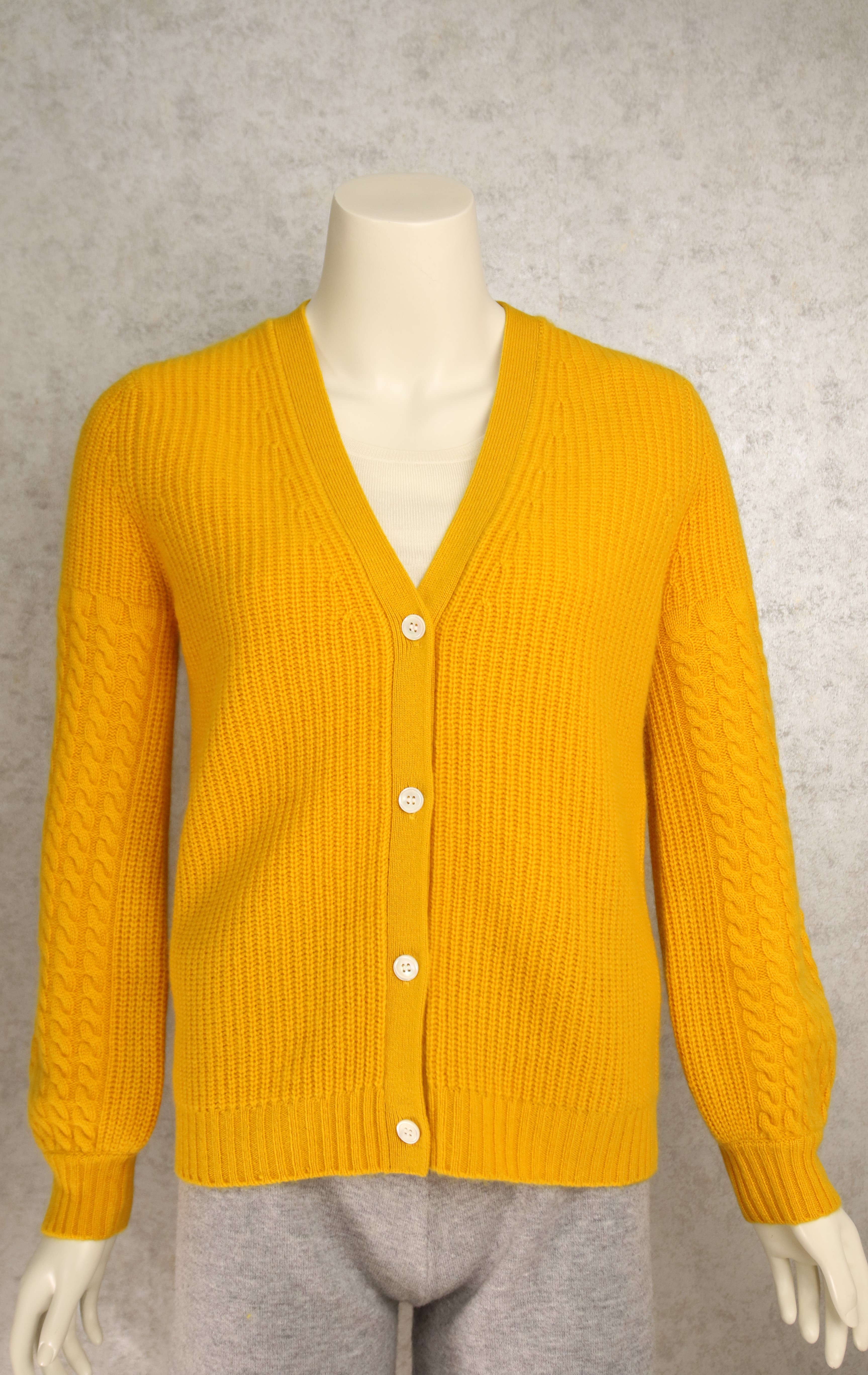 V neck long sleeve women's cardigan
