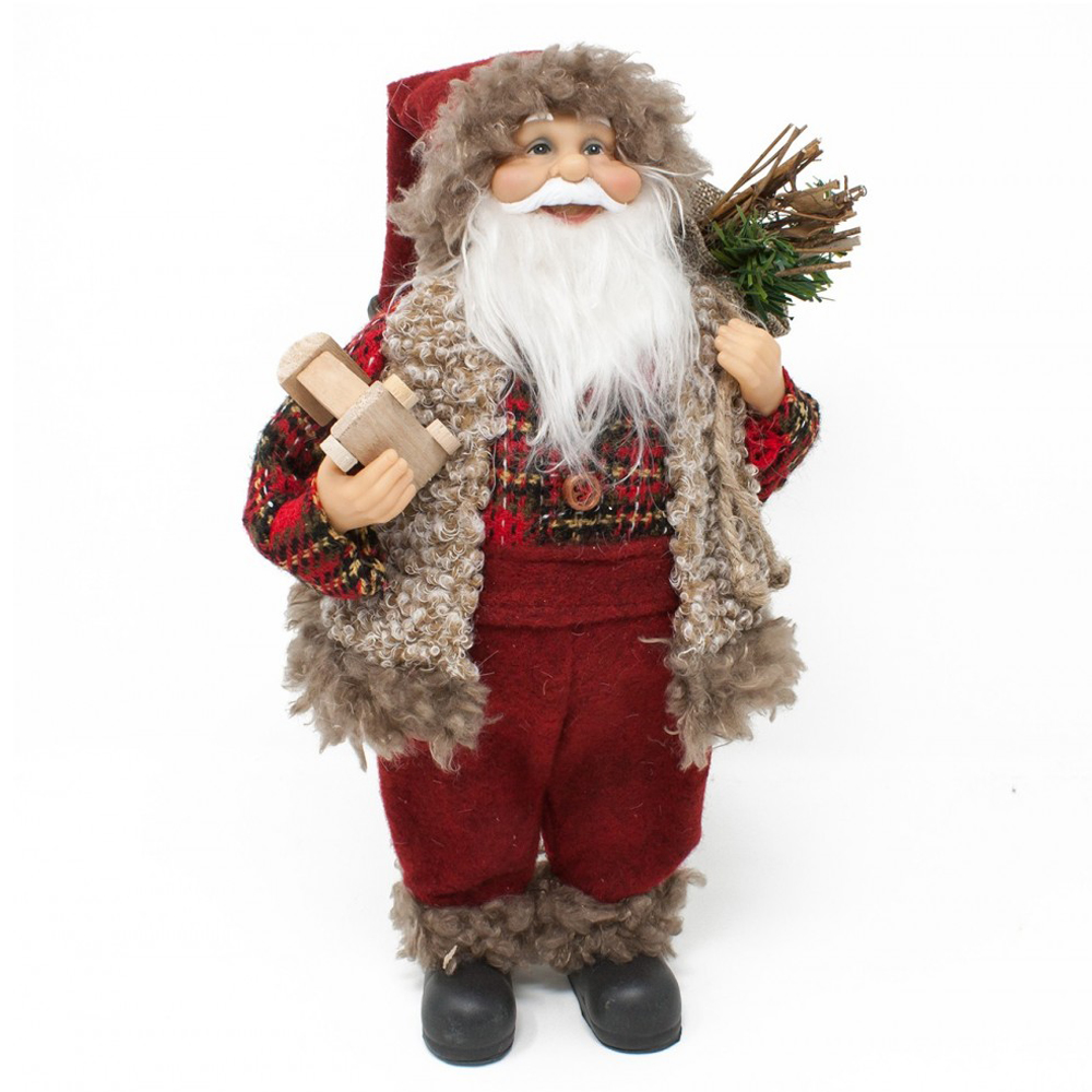 30 cm Christmas standing santa claus gift bag ornament festival items xmas navidad figure holiday
