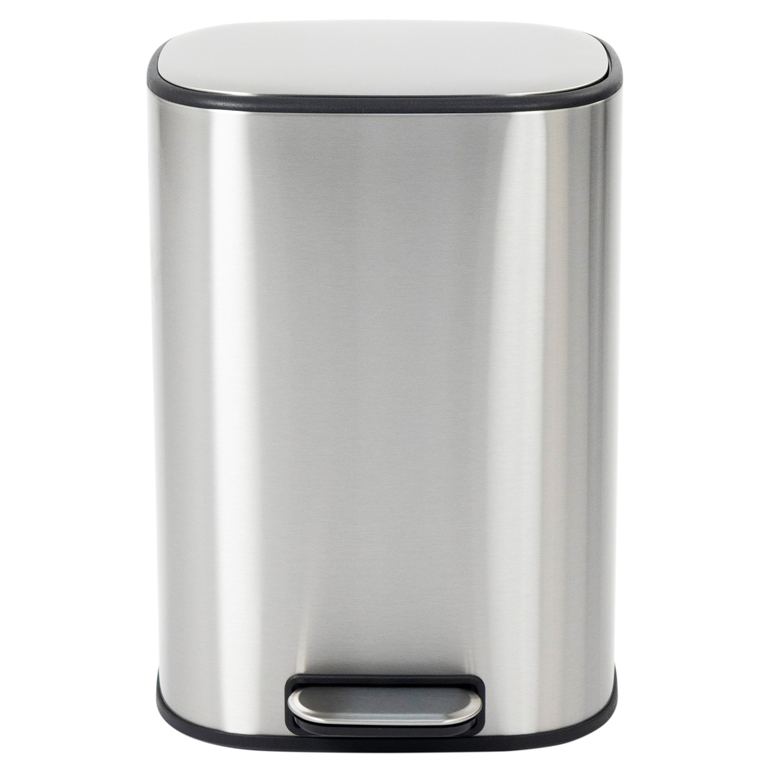 Hot sale 12L indoor stainless steel pedal bin new design soft close trash can with inner bucket