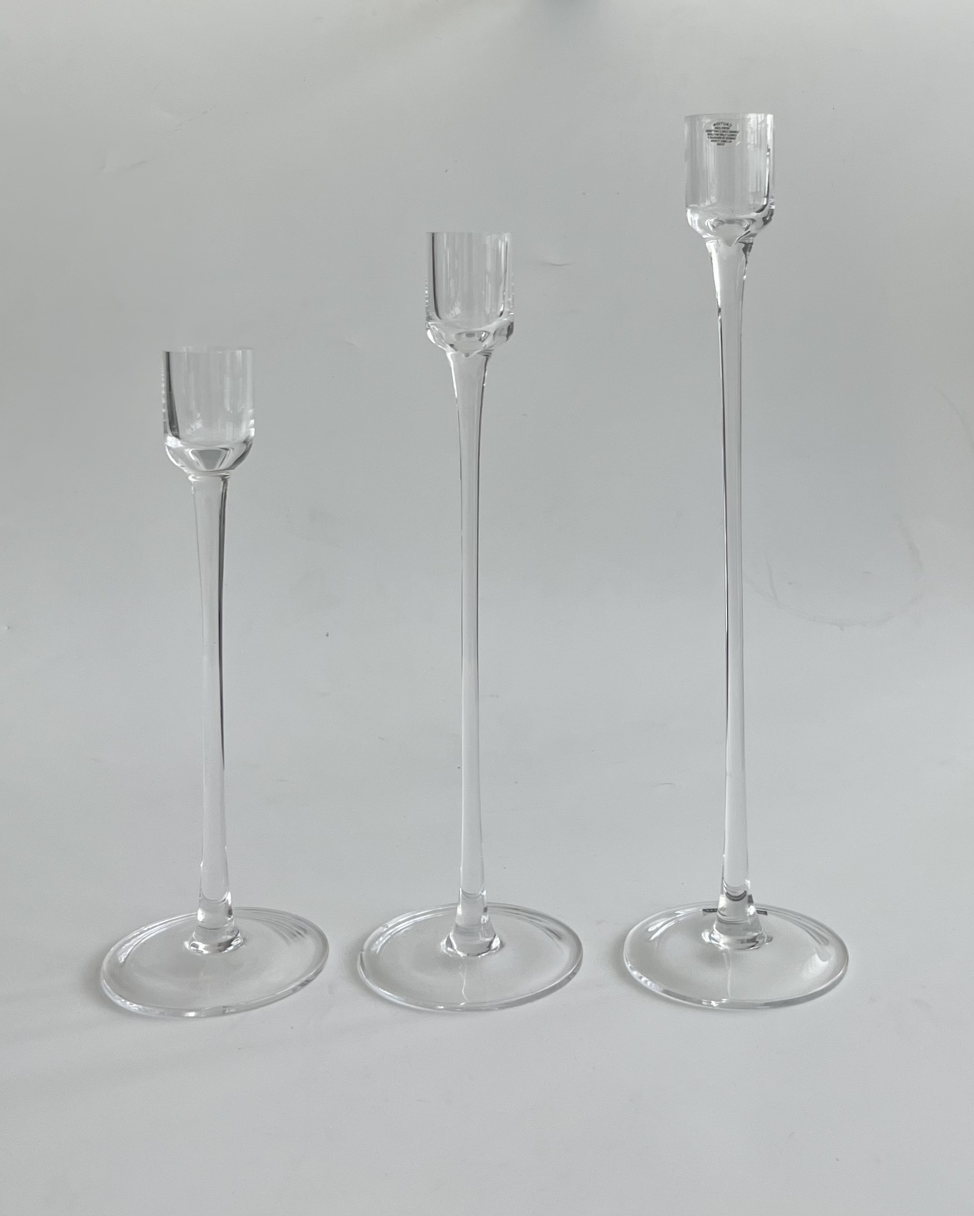 Glass candle holder