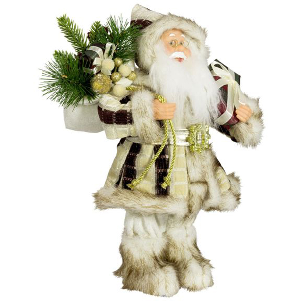 30 cm Christmas standing santa claus gift bag ornament festival items holiday