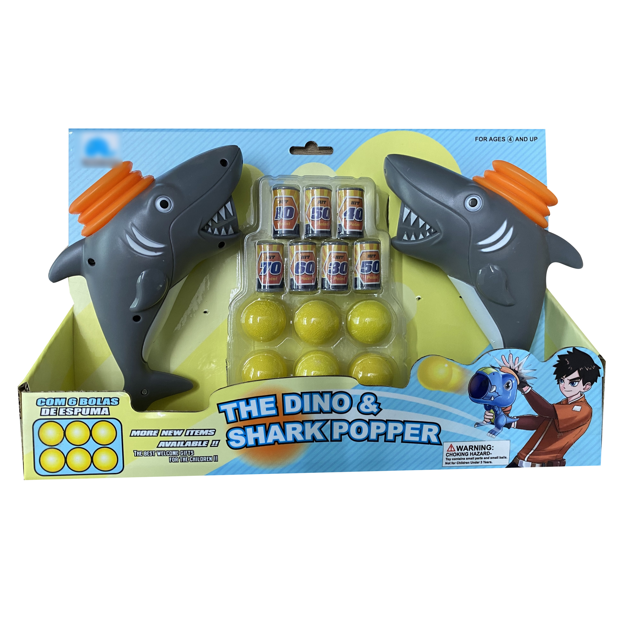 Cartoon shark Duel game shooting game set 2colour