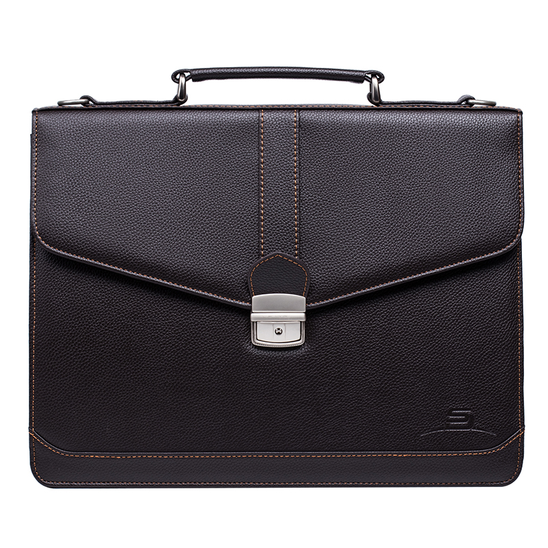 Custom logo men travel executive office handbag leather briefcase