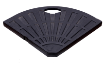 Quarter plastic parasol base