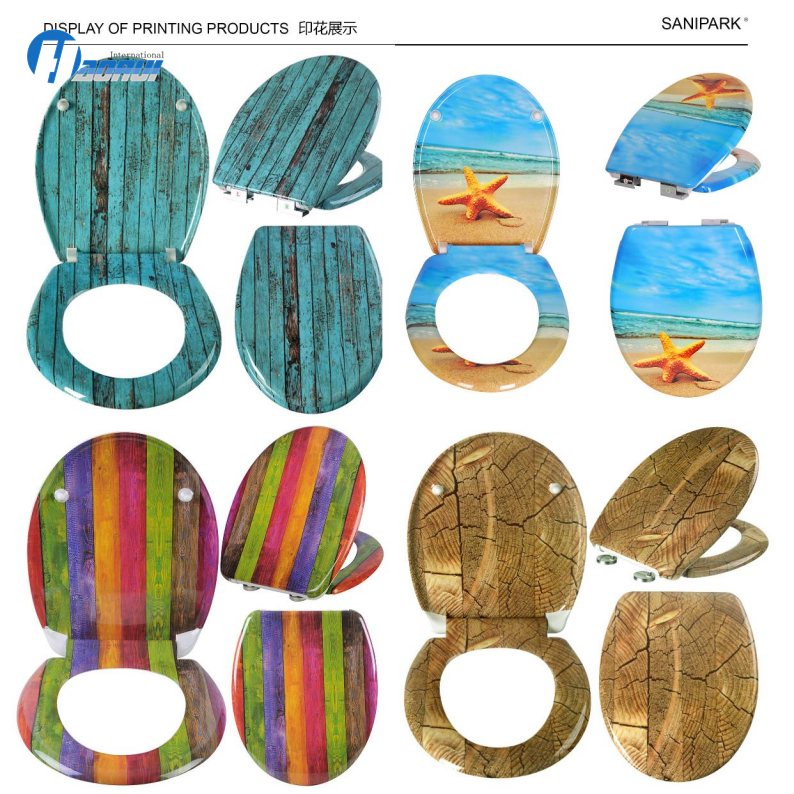Toilet seat, Duroplast toilet seat ,Printed toilet seat , 3 sides printed toilet seat