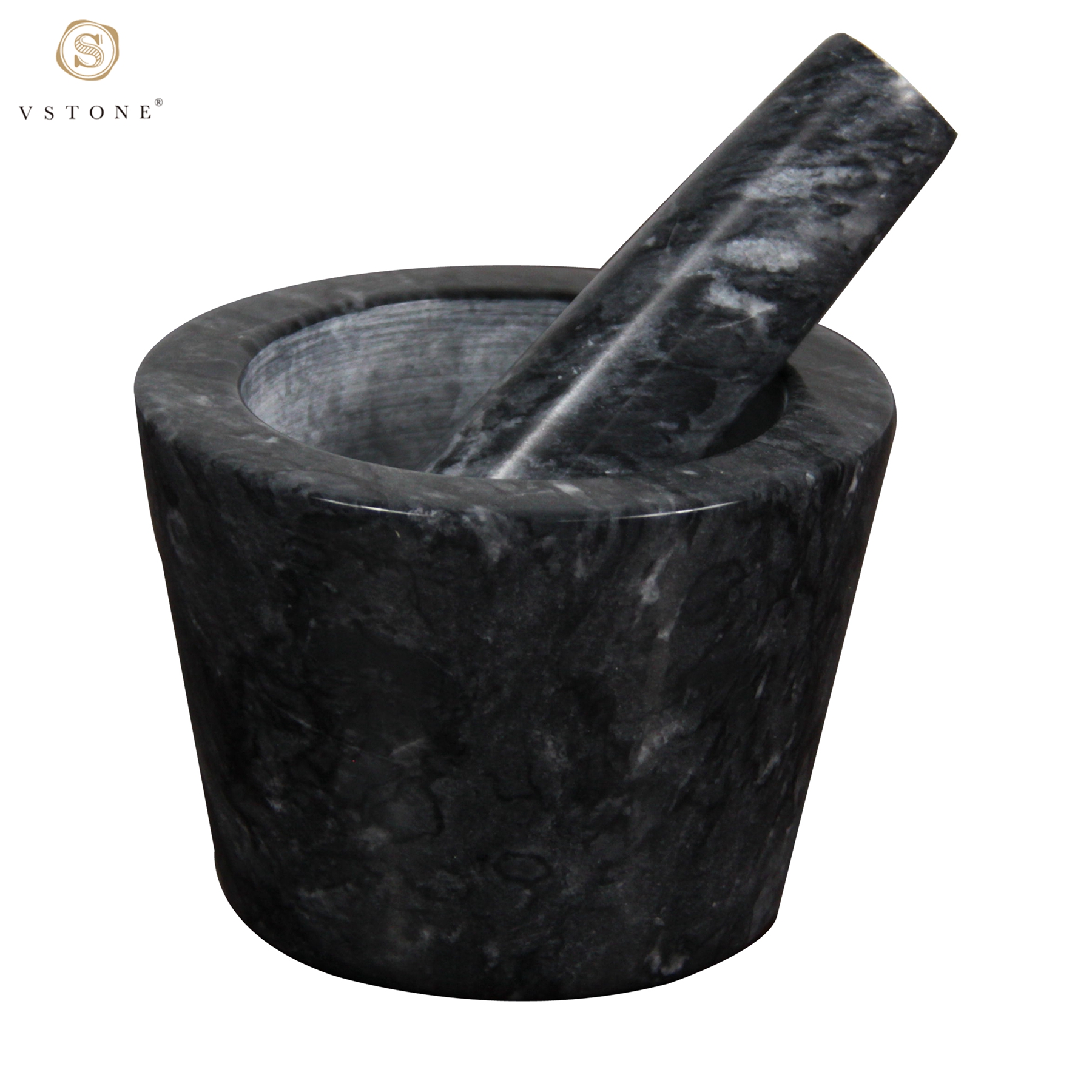 Natural marble stone mortar and pestle，marble craft