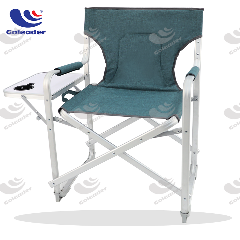 Directors Chair with Side Table Aluminum Frame Portable Lightweight Folding Camp Chair