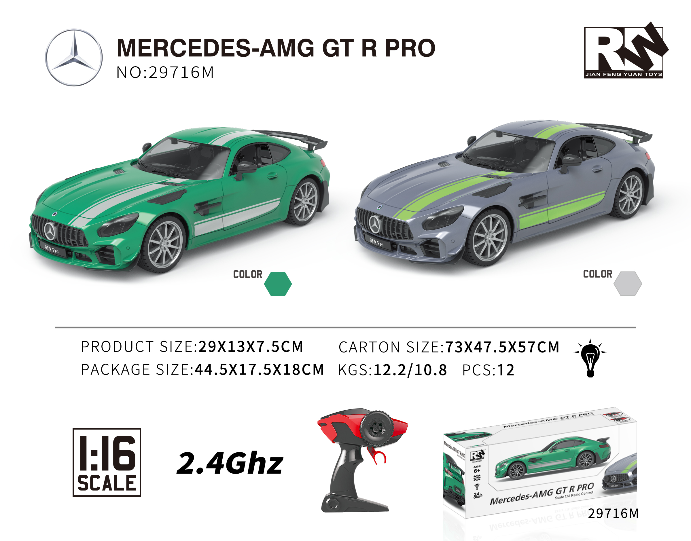RW Mercedes AMG GT R pro license RC car