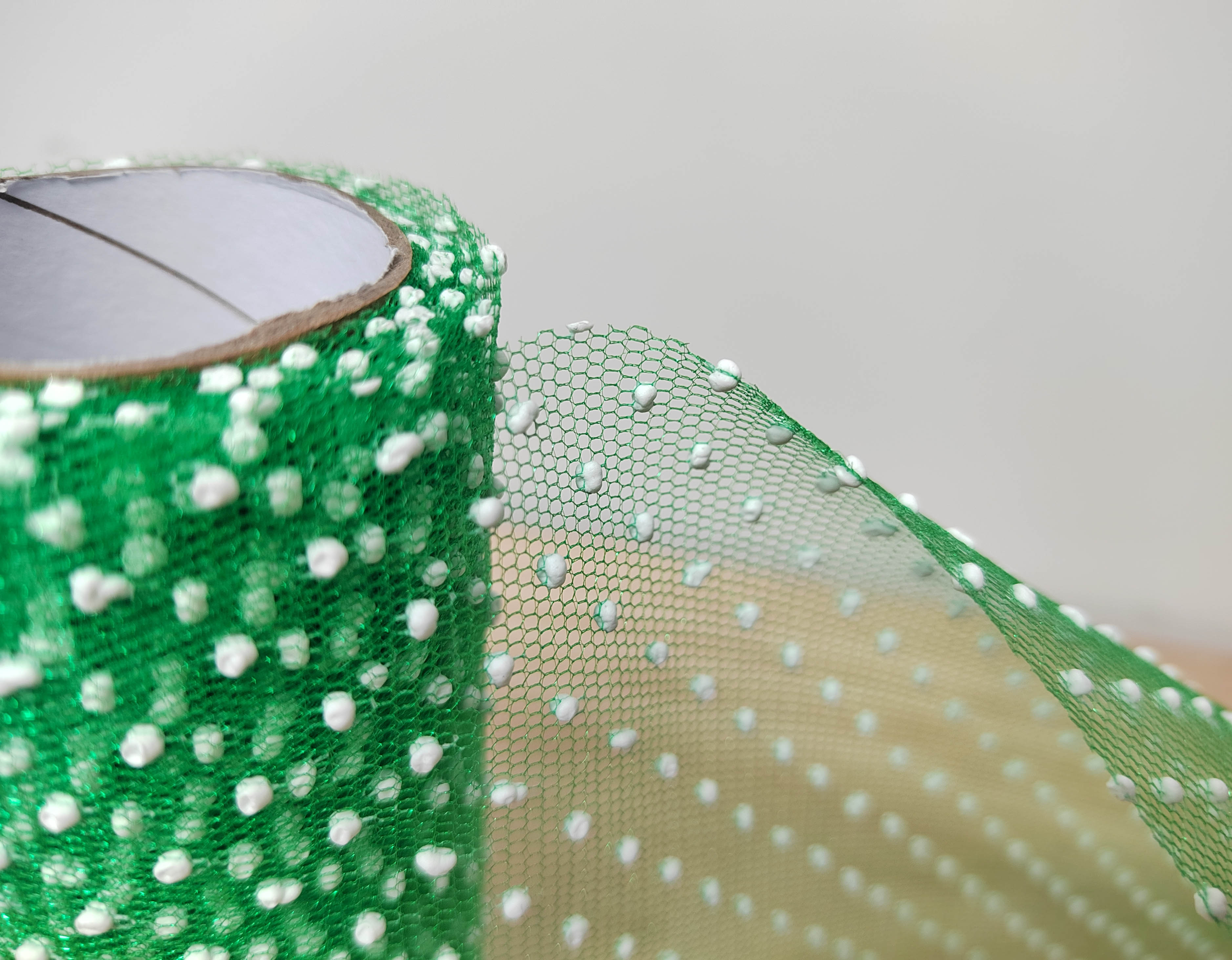 Popular Snow Gauze for Gift Packaging Mesh DIY decoration Snow Dot Florist Foamed Tulle Roll