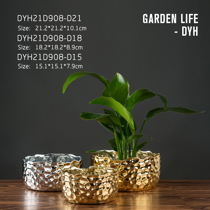 Wholesales personility ceramic flowerpot with Cellular surface