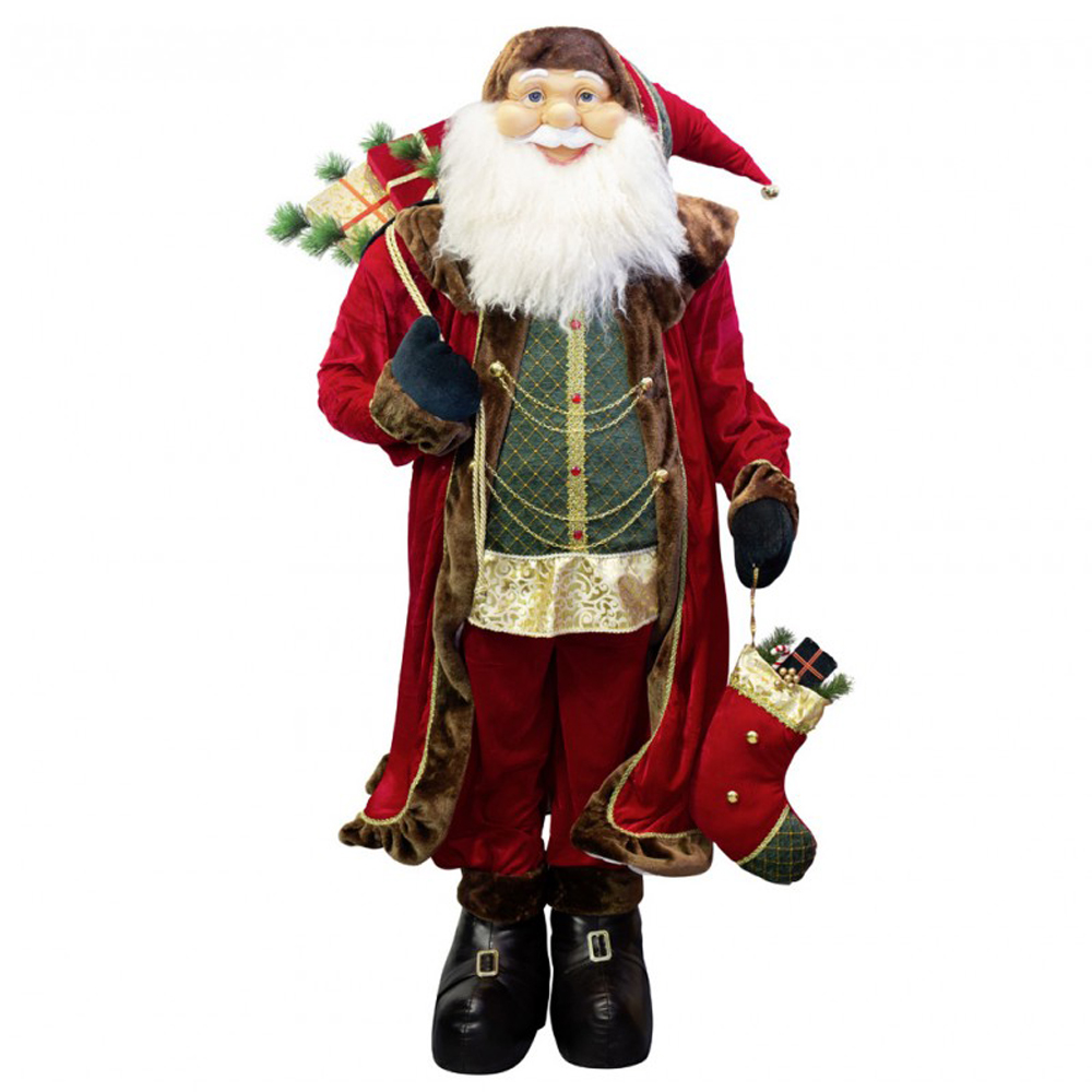 180 cm Christmas decoration life size santa claus christmas sock ornament