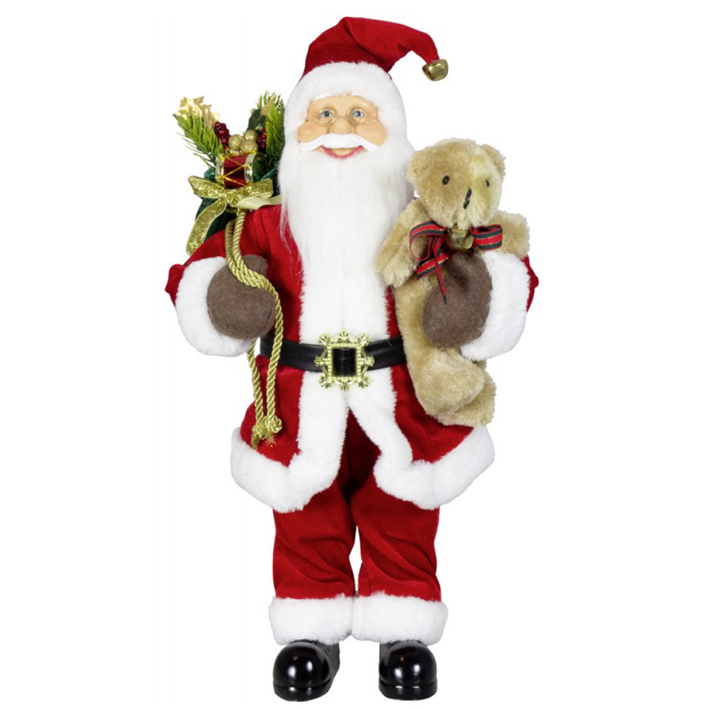 45 cm Christmas decoration santa claus gift bag teddy bear ornament
