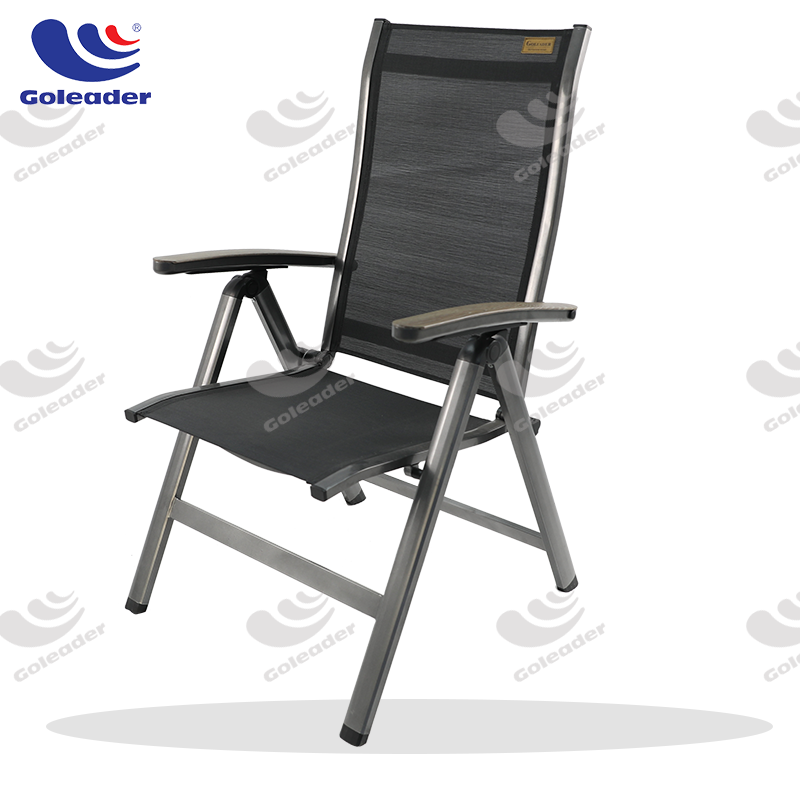 Outdoor Home & Garden foldable chair in Aluminium withtextilene fabric,foldable garden armchair