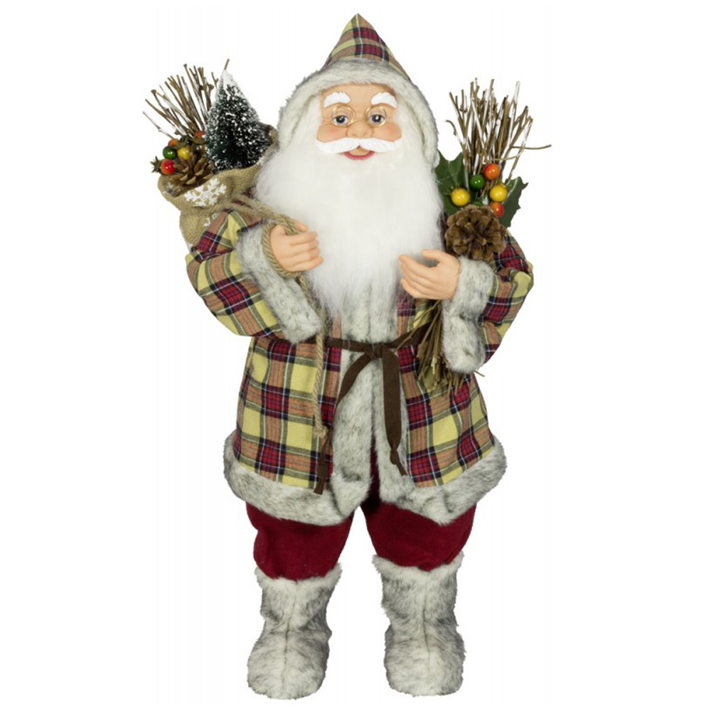 60 cm Christmas decoration santa claus figure doll pine cone gift bag