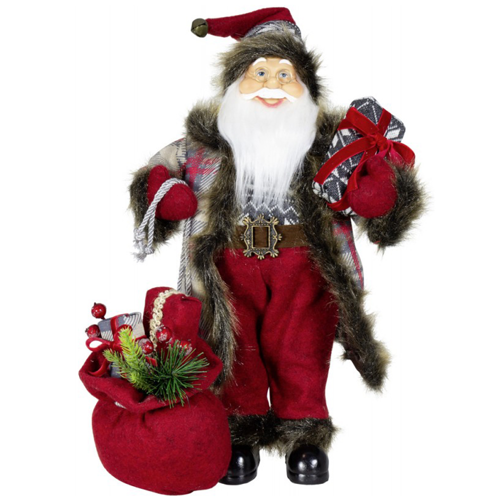 45 cm Christmas decoration santa claus gift bag ornament for home holiday