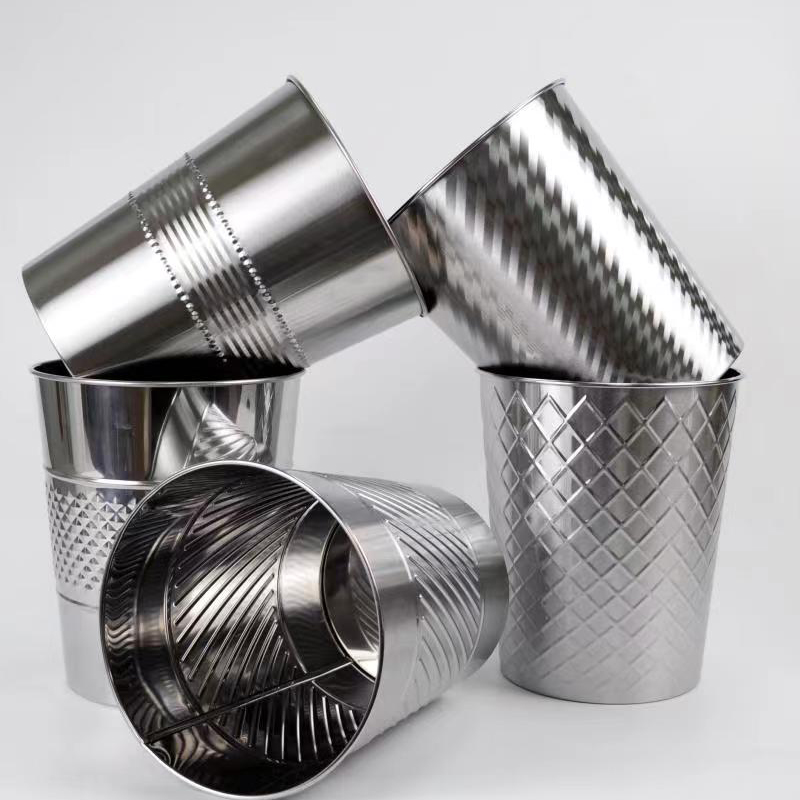 office home bathroom kitchen waterproof stainless steel stacking round waste paper trash can SW6999