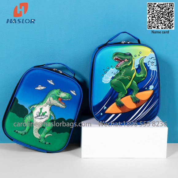 Insulated Soft Bag Mini Cooler Back to School Thermal Kids Lunch box for kids Travel Office dinosaur