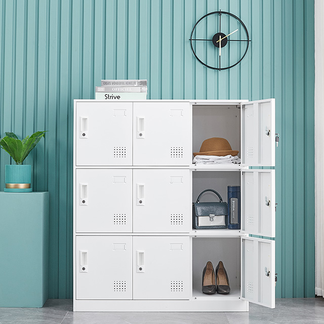 Mini 9door knock down structure steel storage cabinet