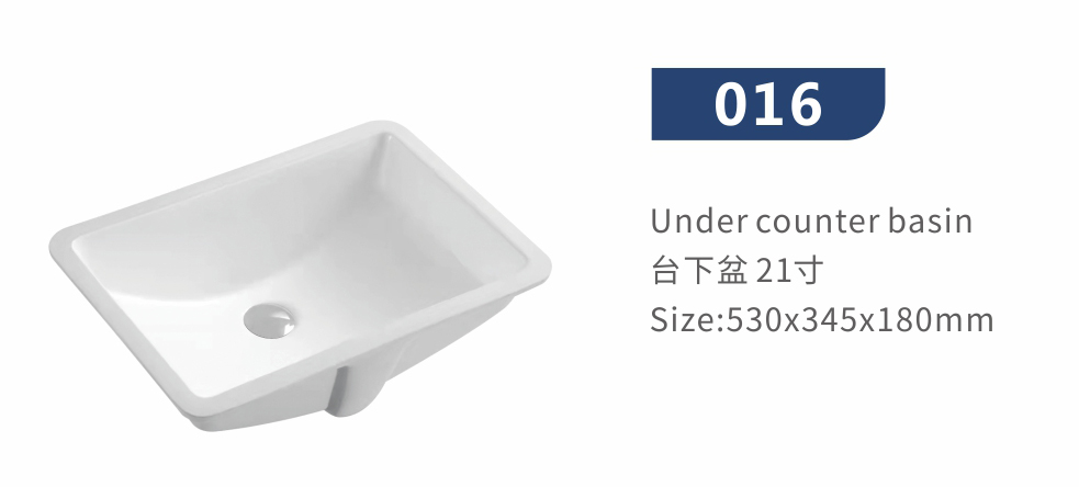 Excellent quality square under counter wash basin