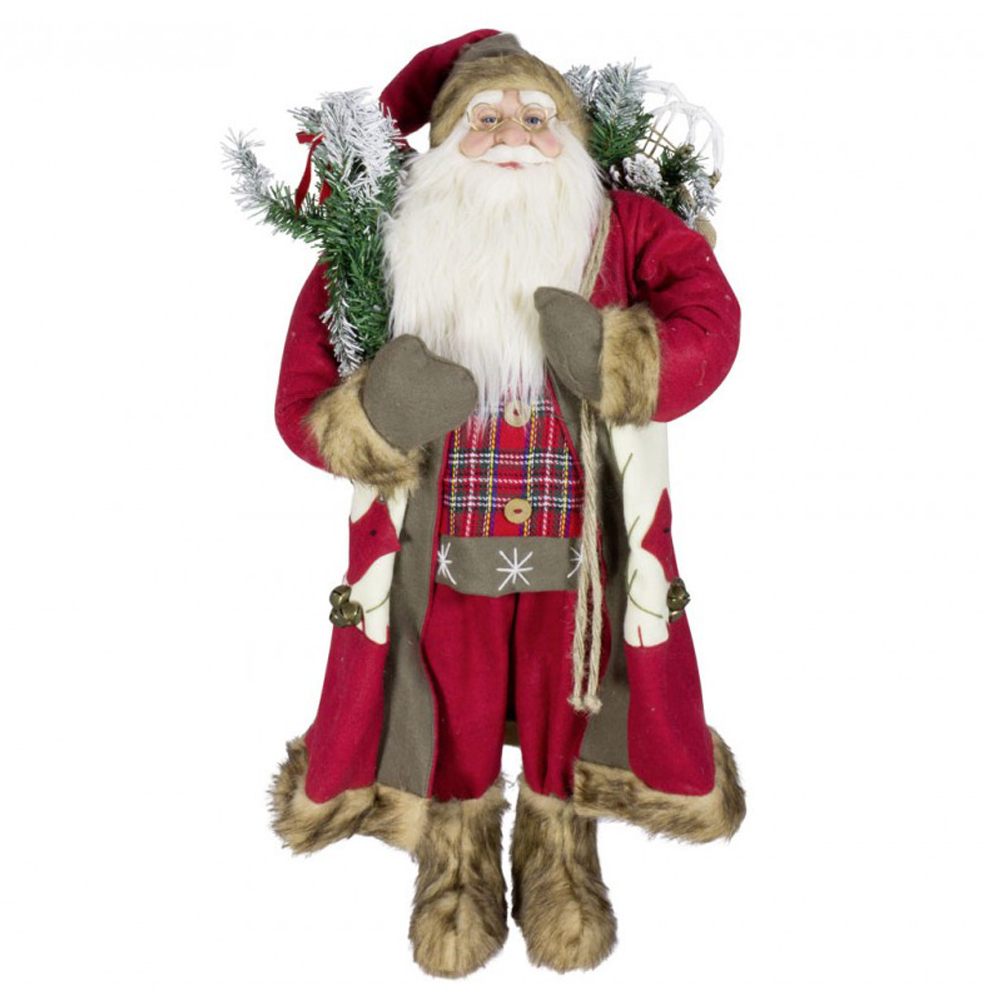 80 cm Christmas standing santa claus red gift bag tennis ornament holiday decoration home display