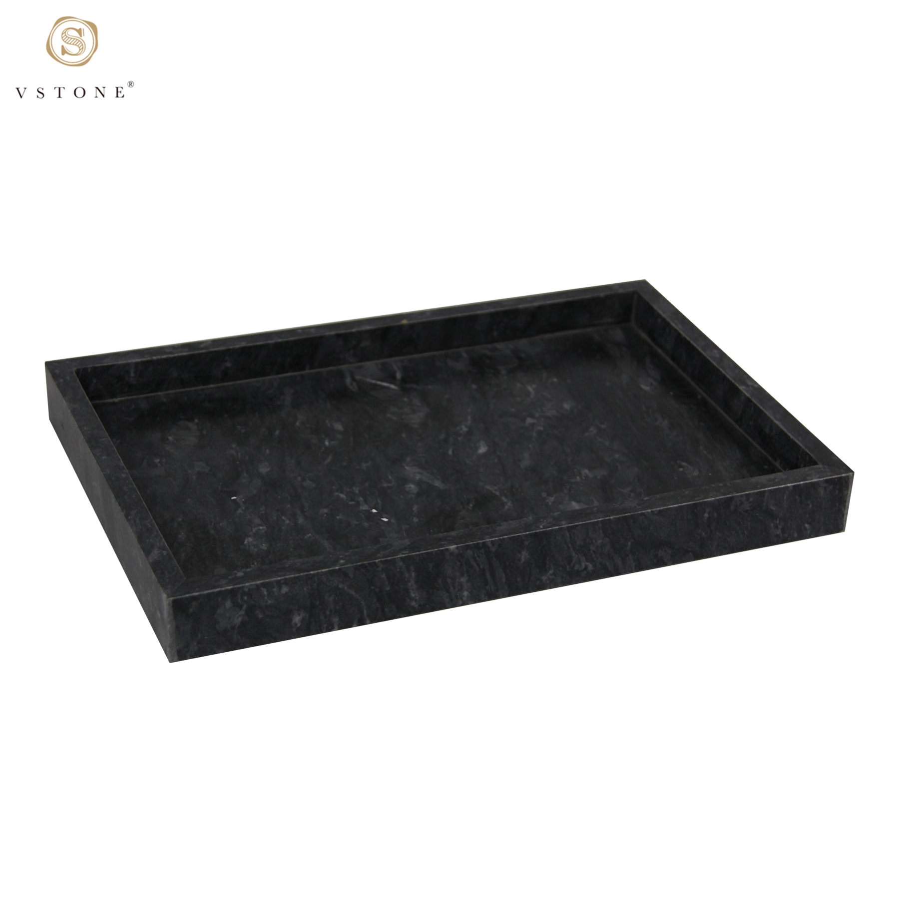 Drak grey mable tray
