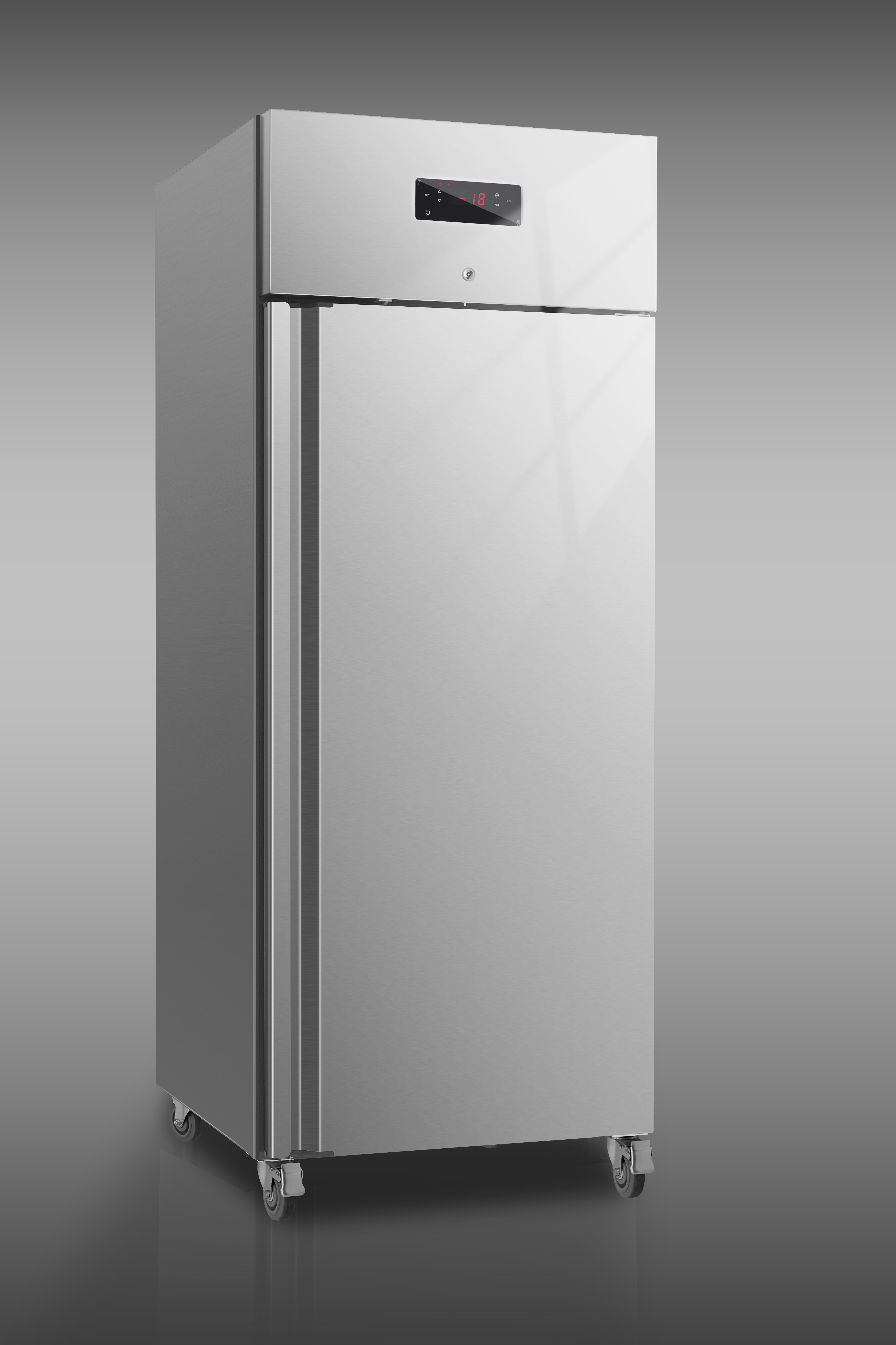 Refrigerated large single door vertical cabinet