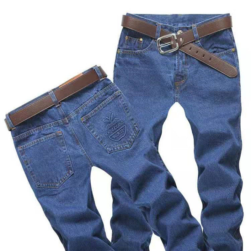 Chinese factories are selling like hot cakes large size embroider wearproof wash blue men's jeans