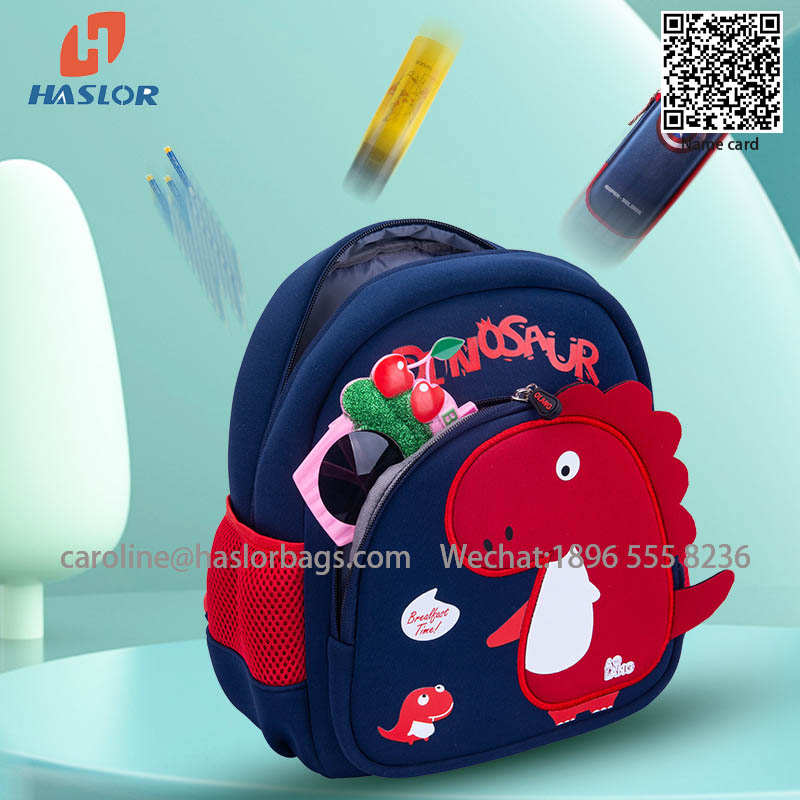 Neoprene dinosaursmallanti-lost preschool school Kids backpacks kindergarten children's Mini toddler
