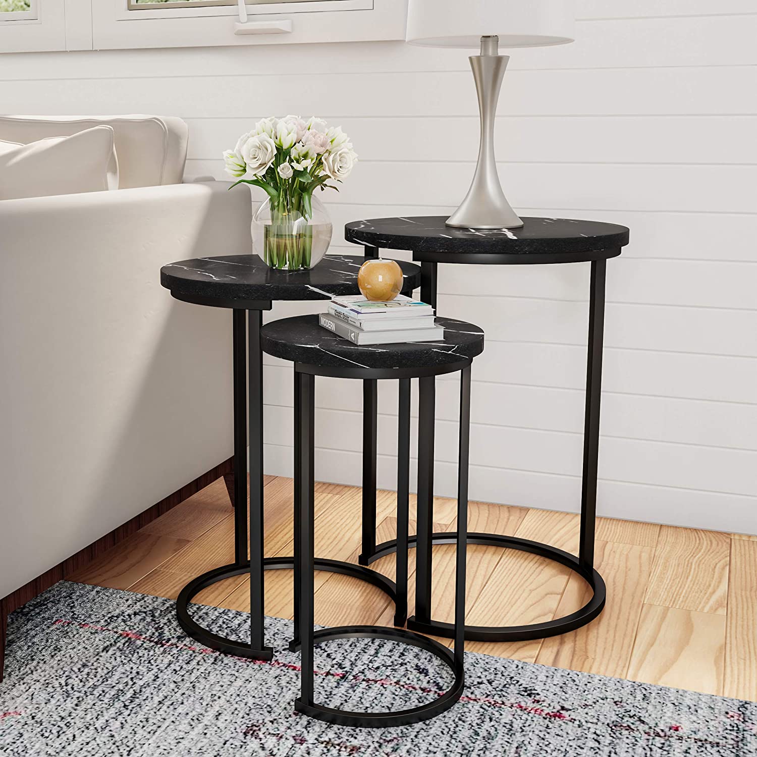 Luxury circular nested table