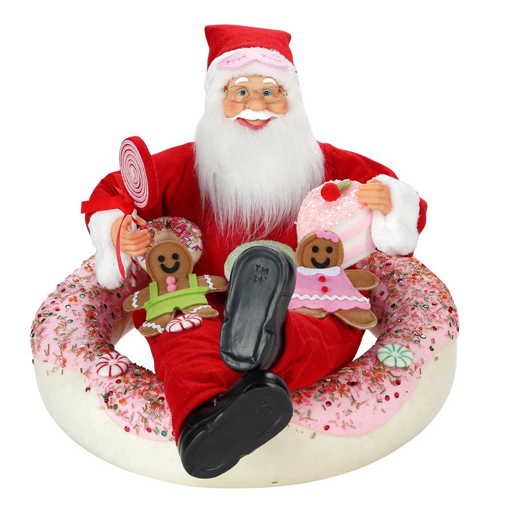60cm santa claus sitting doughnut christmas decorations holiday decoration