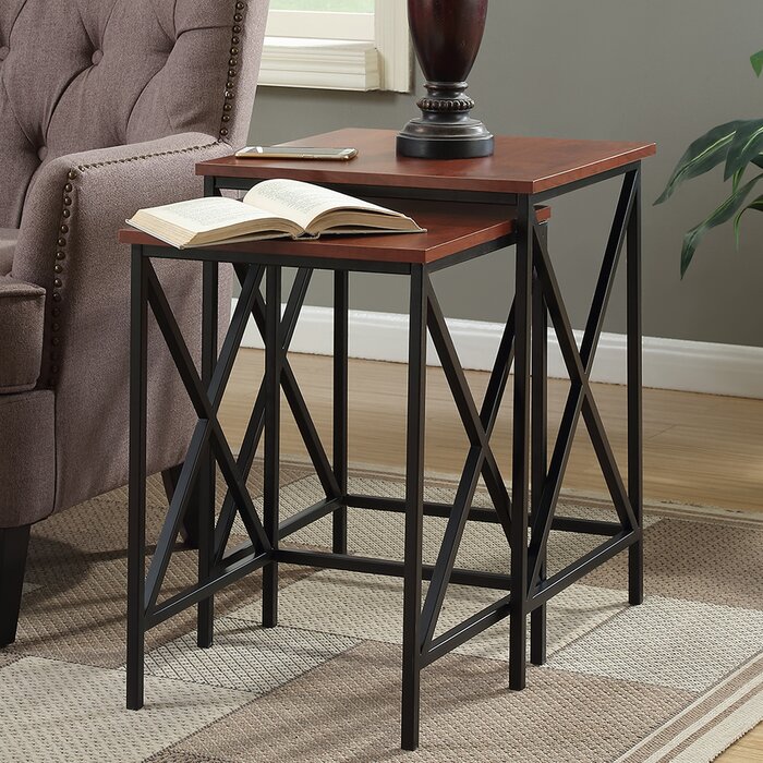 High cross leg nested table