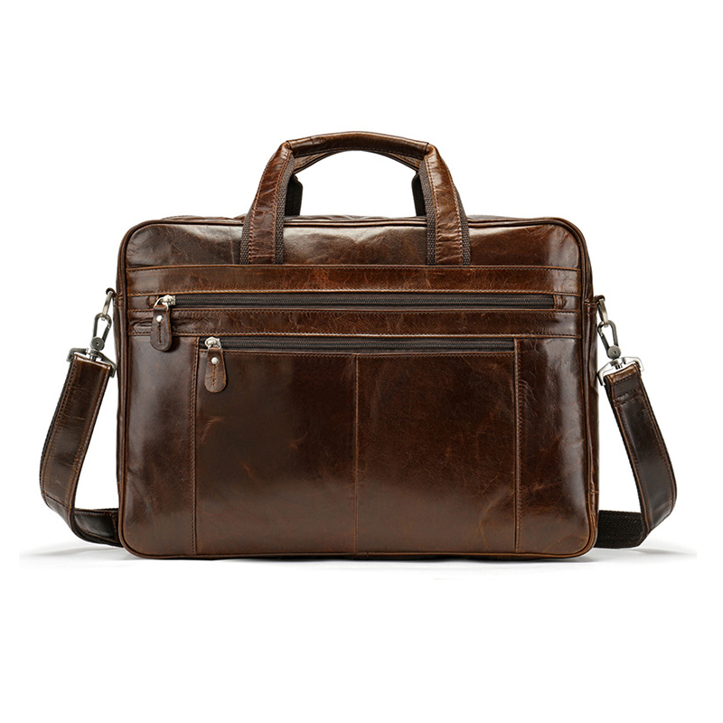 New arrival laptop bag genuine many business card pockets cowhide leather handbag