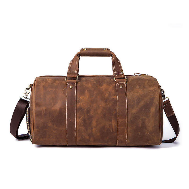 Luxurious Eco-friendly high quality best fashion travelling cowhide leather travel bag for men