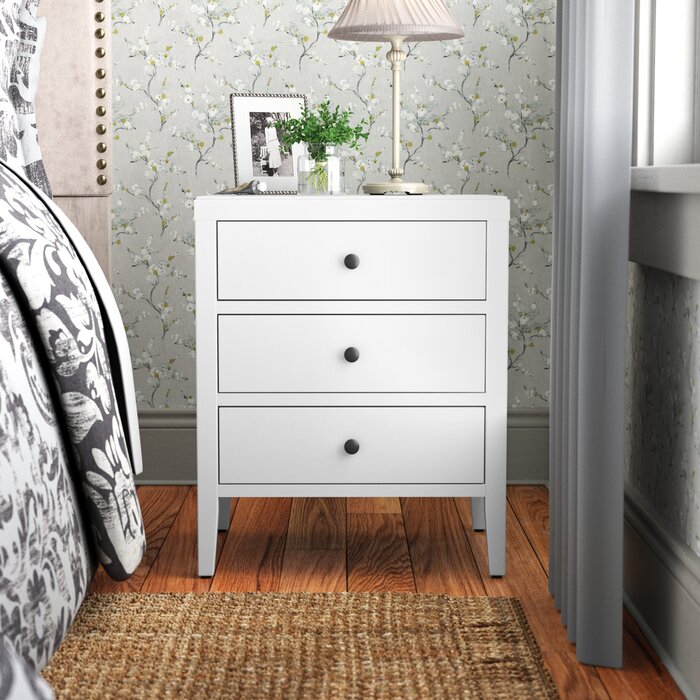 Light luxury white nightstand