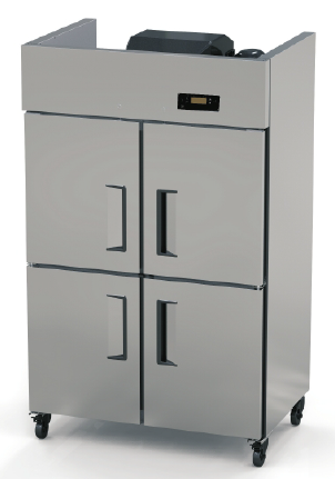 Refrigerated four-door vertical cabinet
