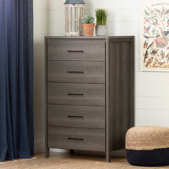 Dark Brown Five drawer locker