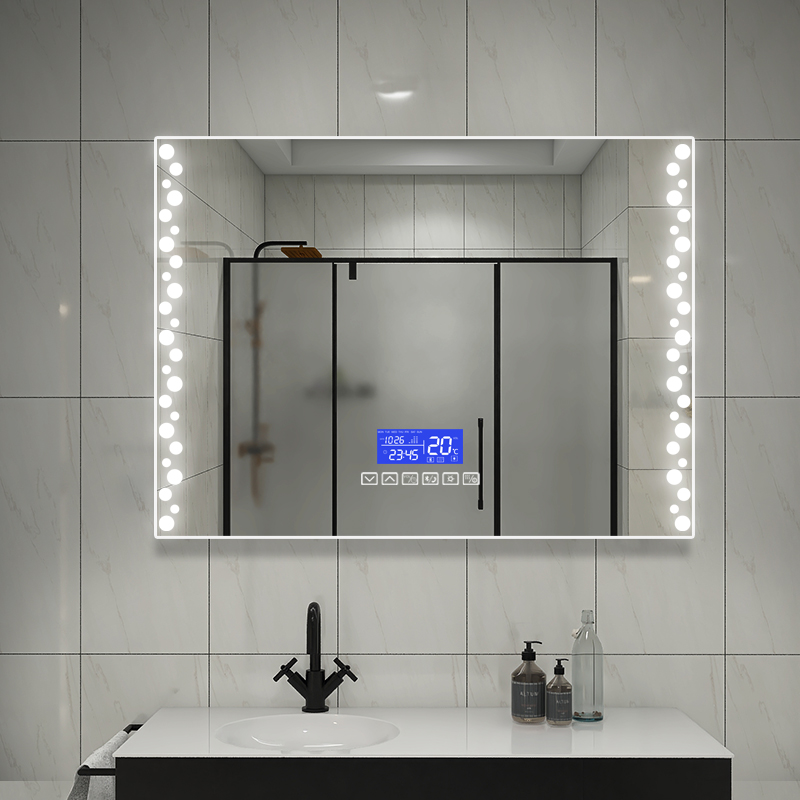 Wall Mounted Backlit Round Smart LED Bathroom Mirror