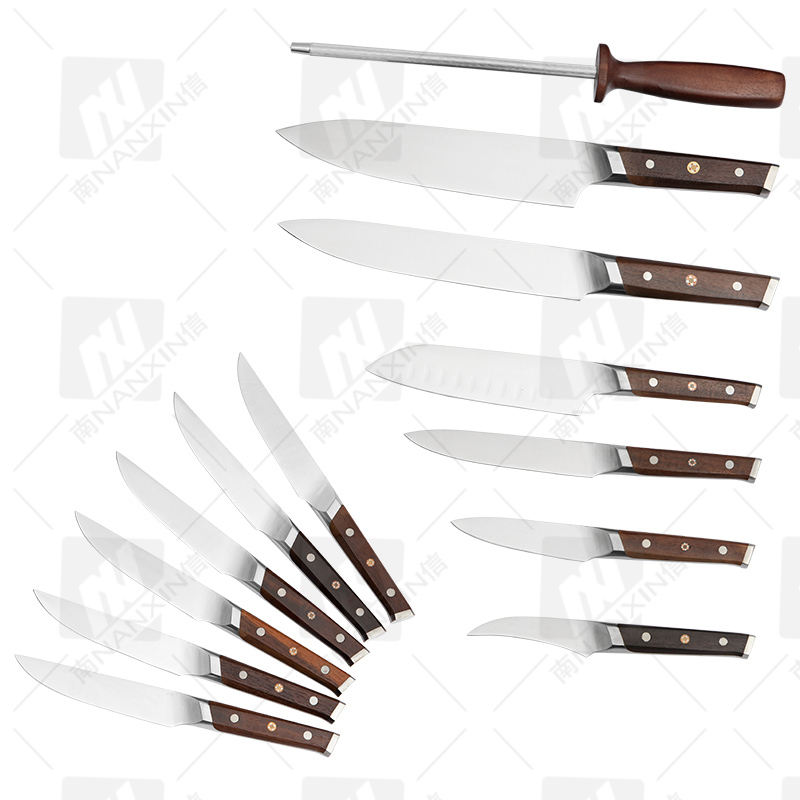 Kitchen knife/ bolster/ triple rivets