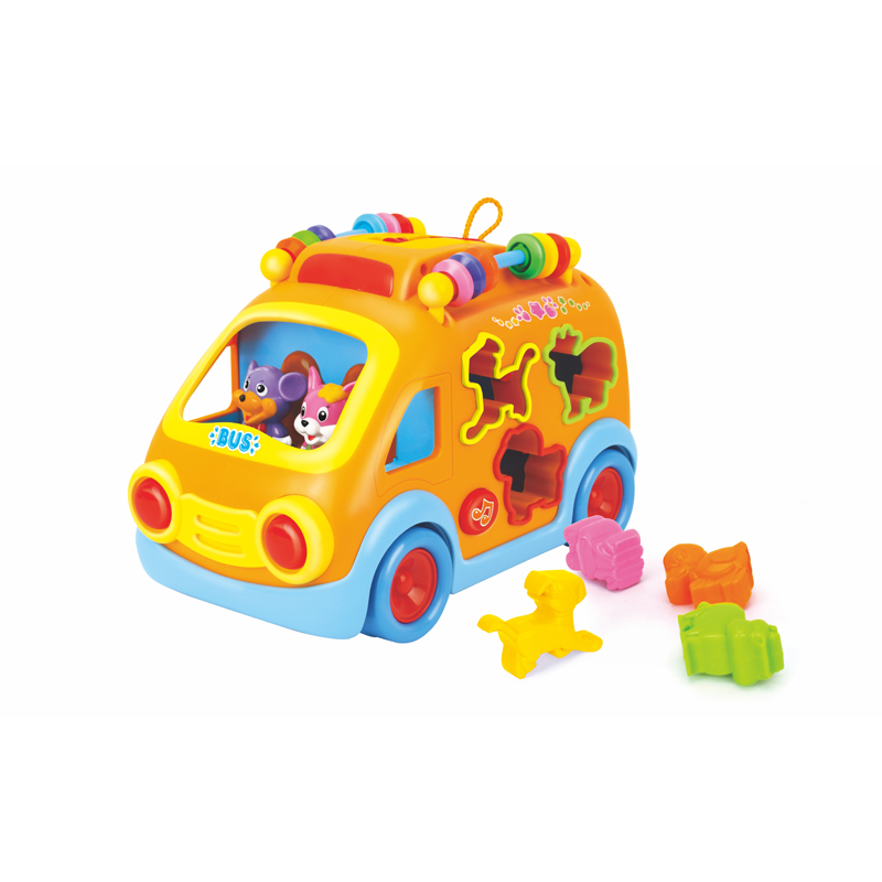 Children Baby kids Educational Plastic Toys Gift Factory OEM Infant Shape Sorting Bus
