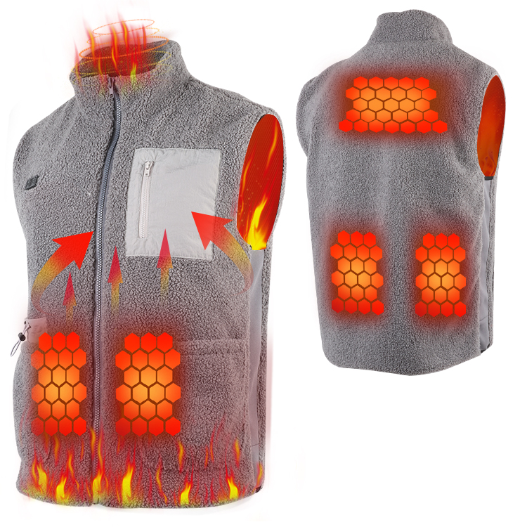 Vinmori Sleeveless Skiing Waterproof Graphene Heating Vest Winter Clothes For Men Heated Vest