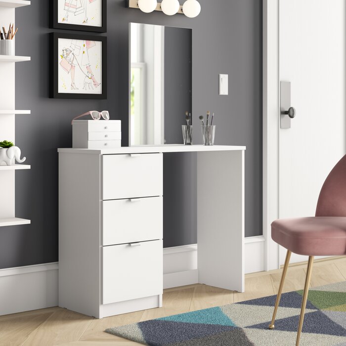 Square mirror dresser