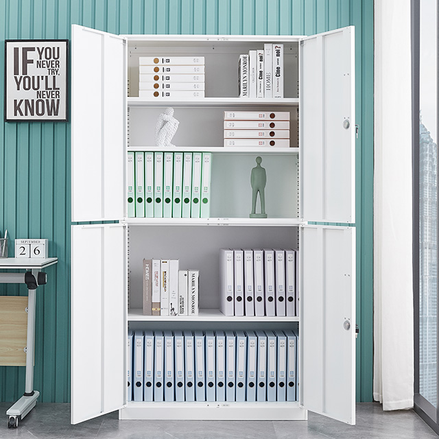 Knock down structure bifold 4door filing cabinet